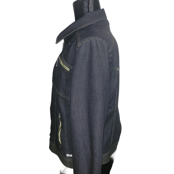 Conviction 90's Zip Up Jean Jacket S - Picture 5 of 7